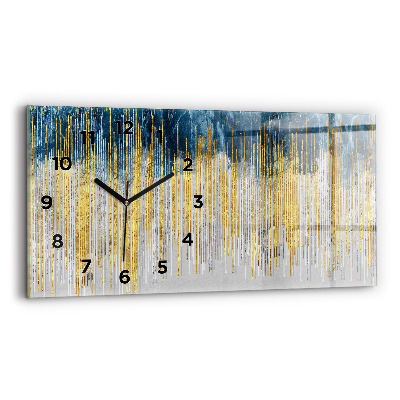 Horloge horizontale en verre Motif décoratif