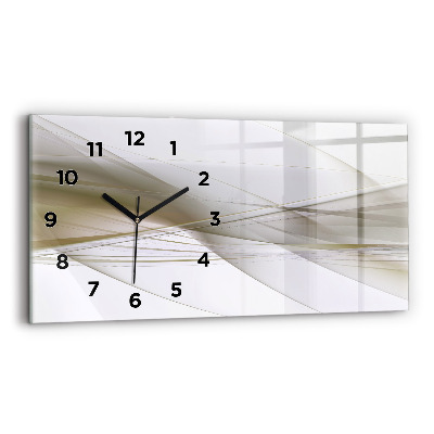 Horloge horizontale en verre Abstraction lumineuse