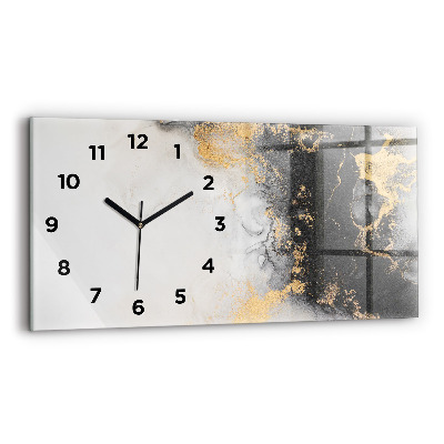 Horloge horizontale en verre Art du marbre