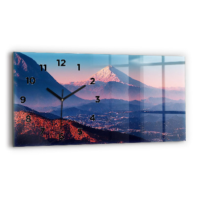 Horloge murale horizontale Montagnes à San Antonio USA