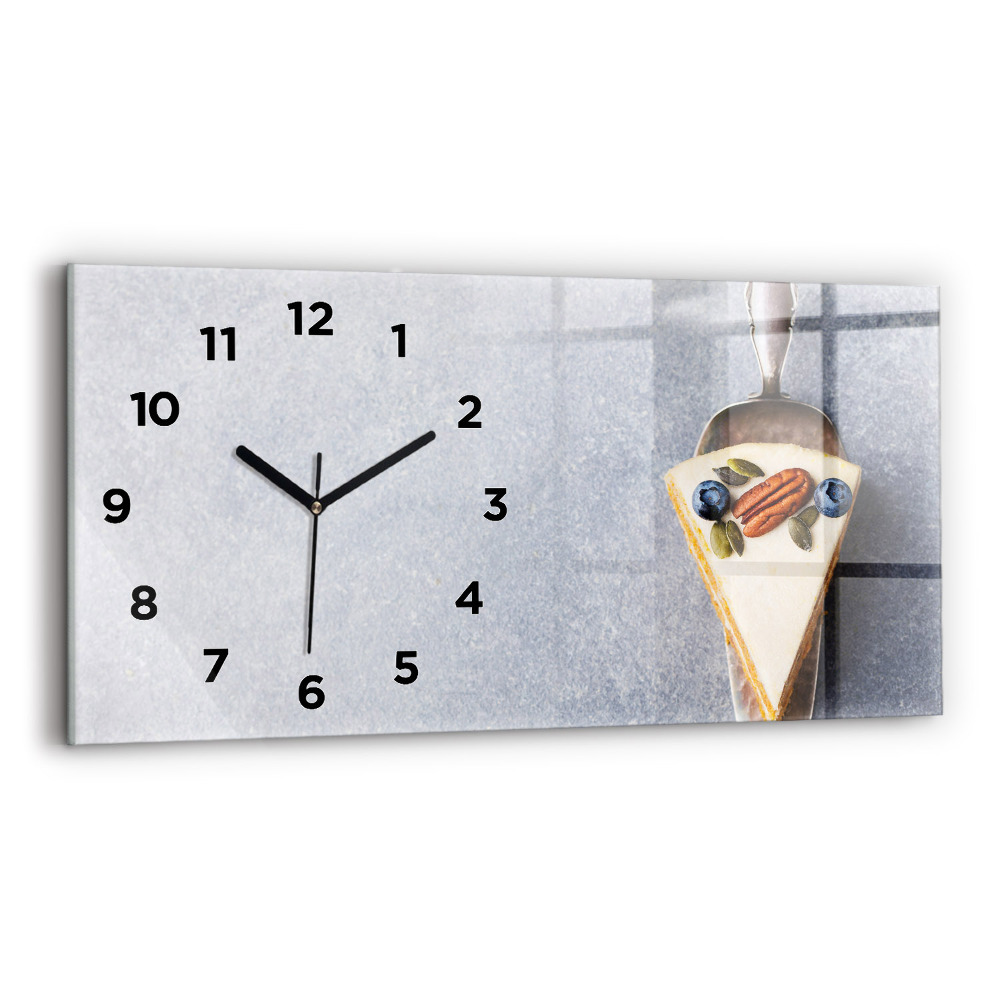 Horloge murale horizontale Morceau de gâteau