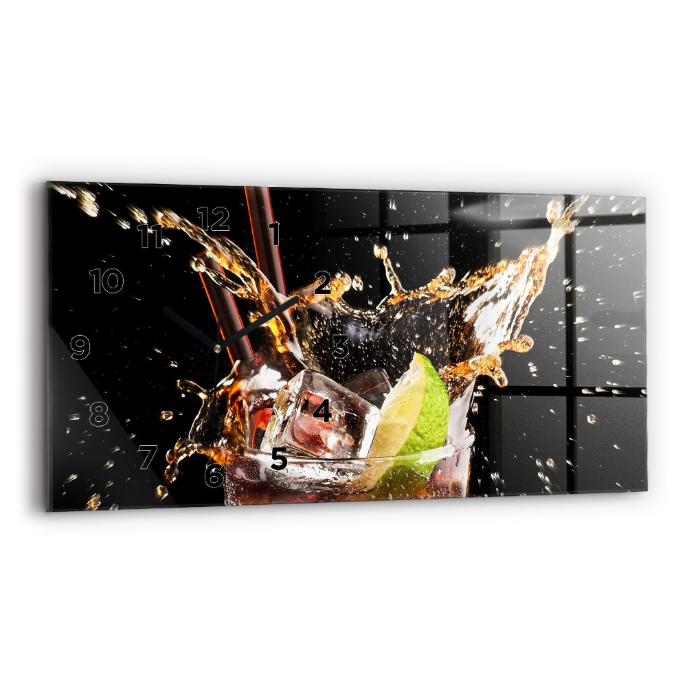 Horloge rectangulaire horizontale Boisson sur la glace