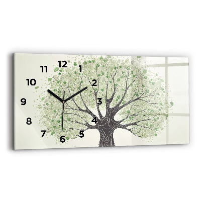 Horloge murale horizontale Grand arbre nature