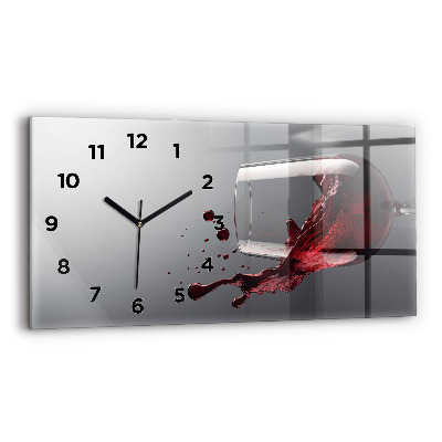 Horloge horizontale en verre Lampe de vin rouge