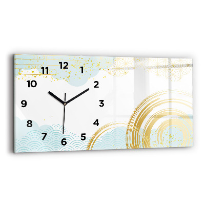 Horloge murale horizontale Motif décoratif