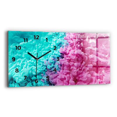 Horloge rectangulaire horizontale Art moderne - taches