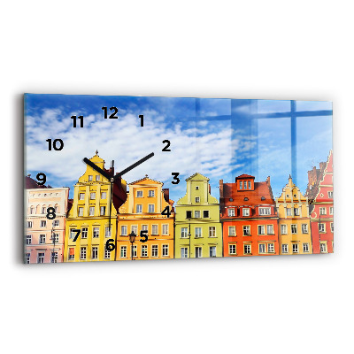 Horloge murale horizontale Wroclaw - Vieille ville