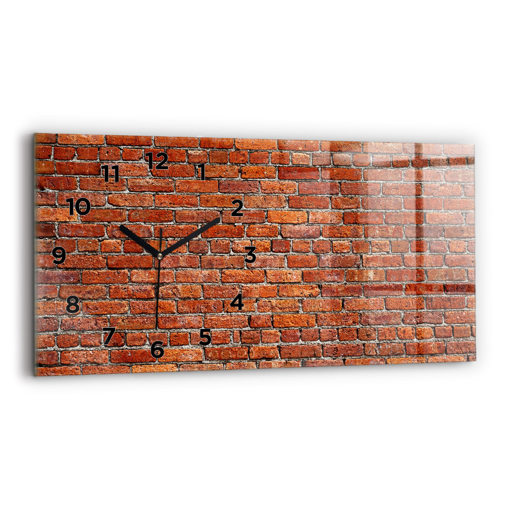 Horloge horizontale en verre Vieux mur de briques