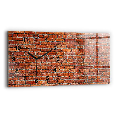 Horloge horizontale en verre Vieux mur de briques