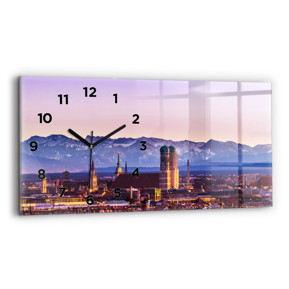 Horloge rectangulaire horizontale Alpes allemandes Munich