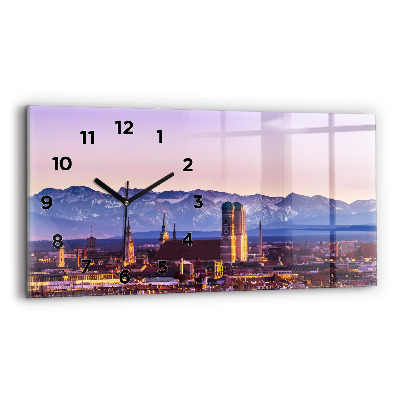 Horloge rectangulaire horizontale Alpes allemandes Munich
