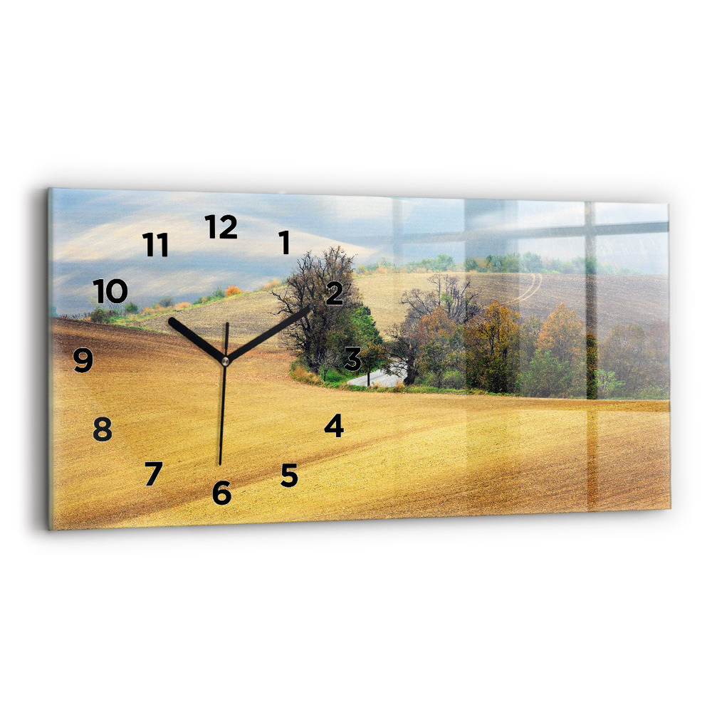 Horloge murale horizontale Paysage rural de Moravie