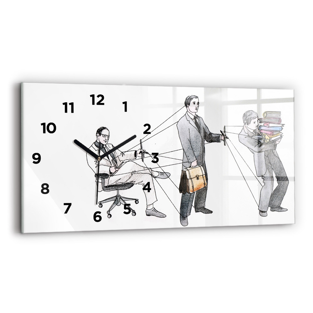 Horloge murale horizontale Personnages en marionnettes