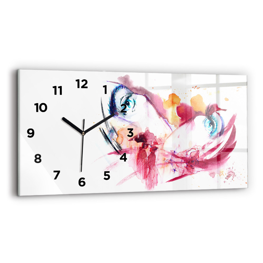 Horloge horizontale en verre Couple romantique