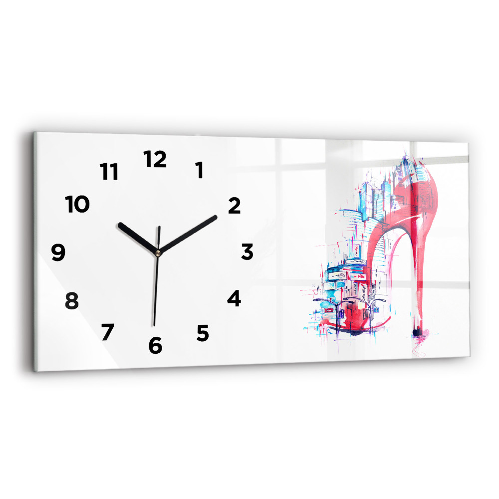 Horloge rectangulaire horizontale Talon rouge