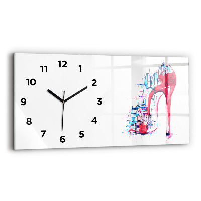 Horloge rectangulaire horizontale Talon rouge