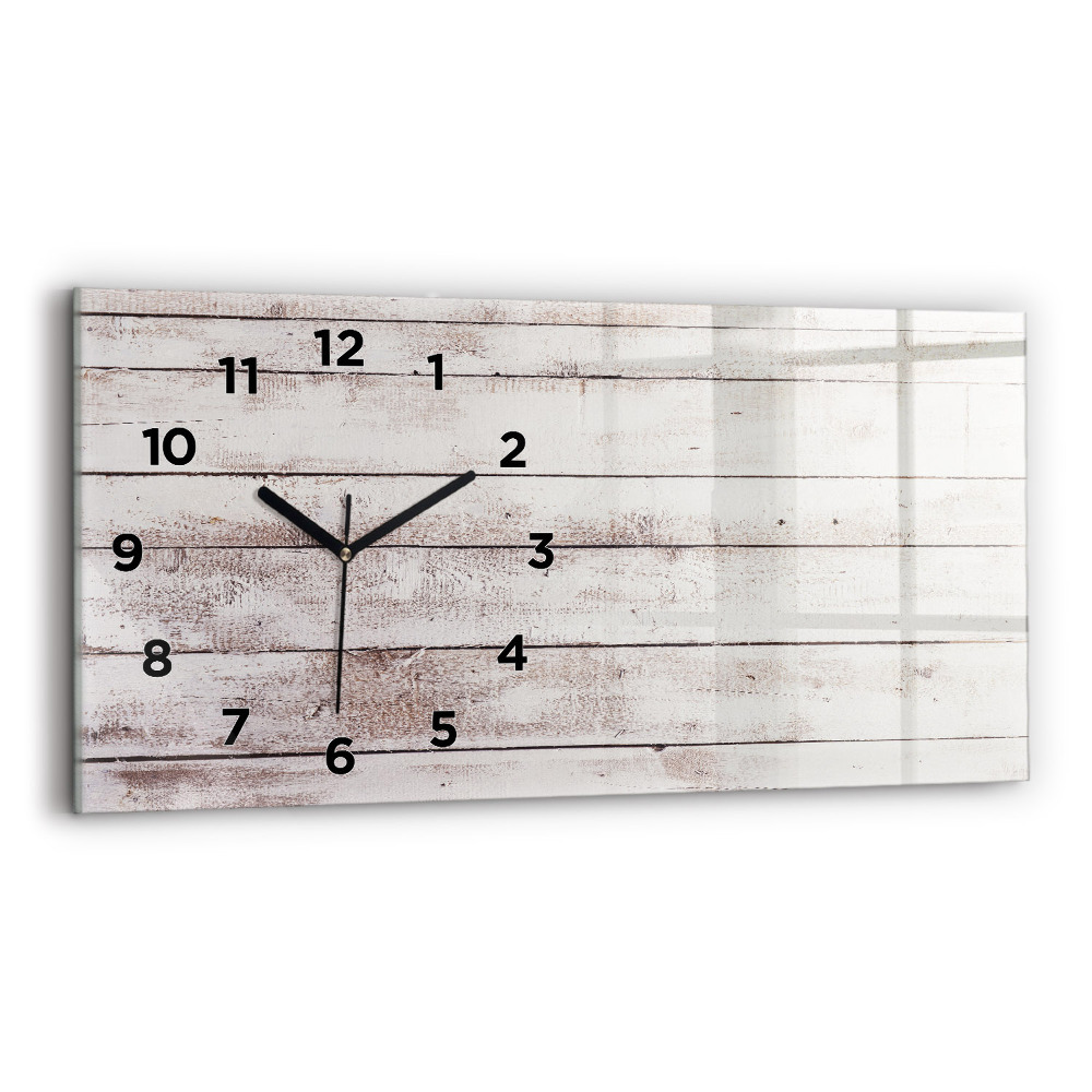 Horloge rectangulaire horizontale Planches de bois légères