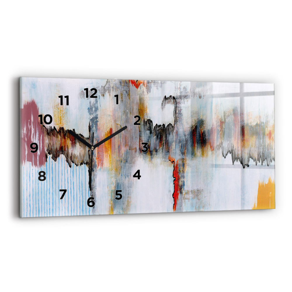 Horloge murale horizontale Abstraction