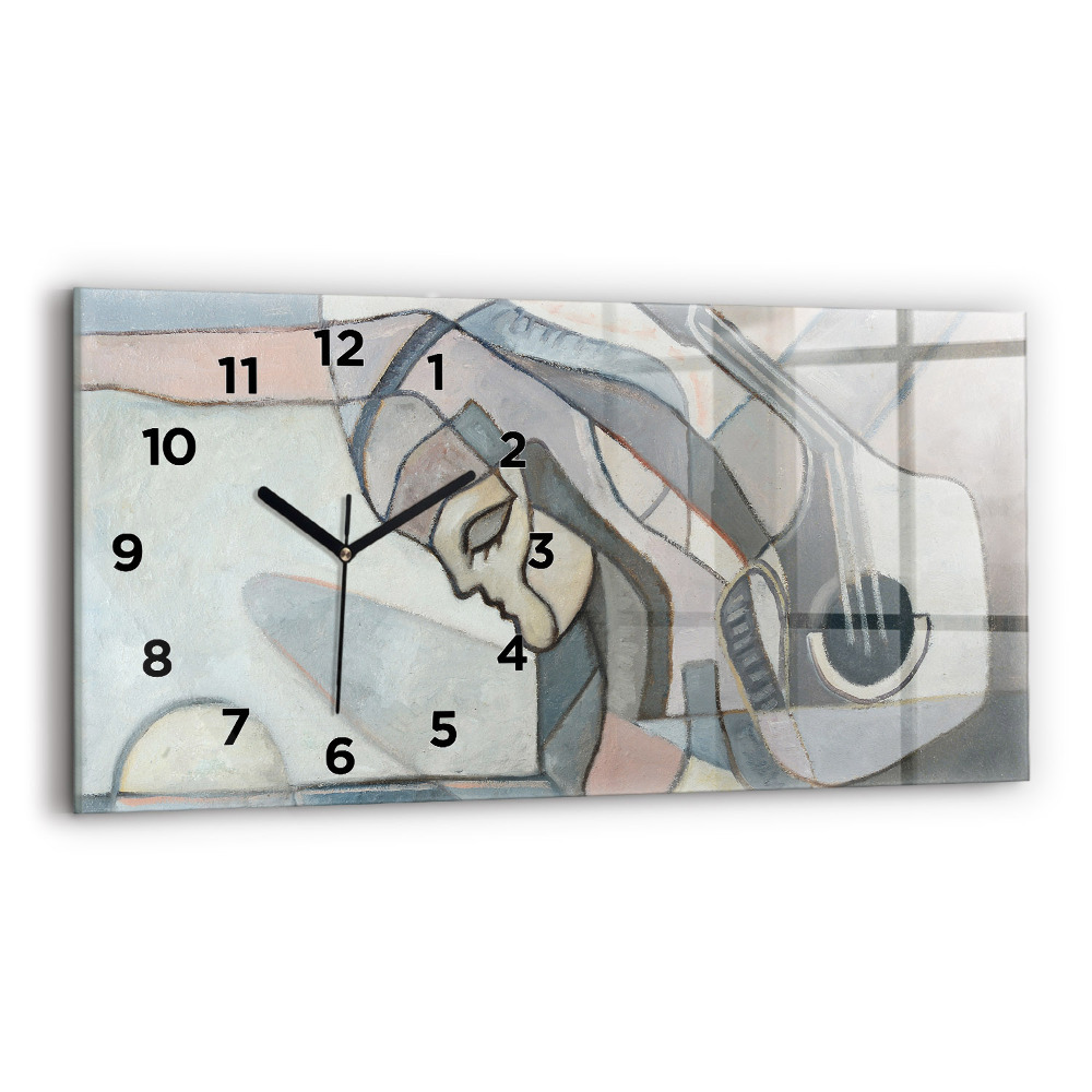 Horloge murale horizontale Peinture abstraite