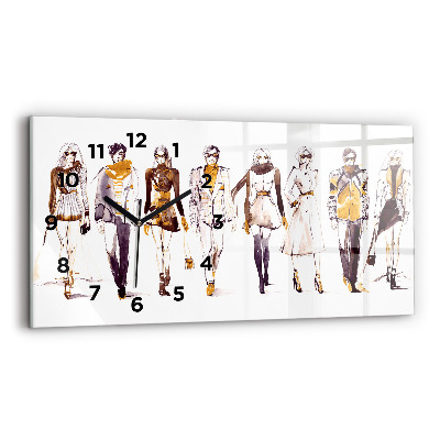 Horloge horizontale en verre Femme et homme