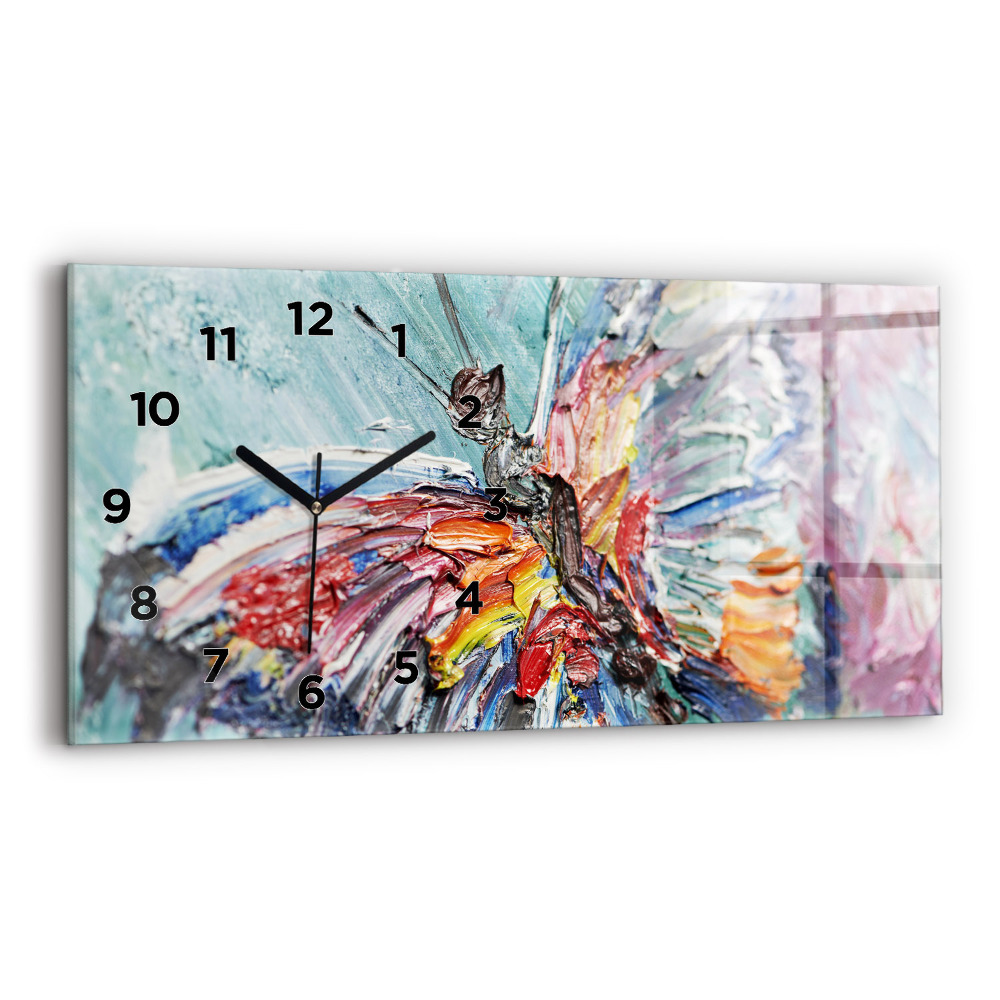 Horloge rectangulaire horizontale Fragment de peinture à l'huile