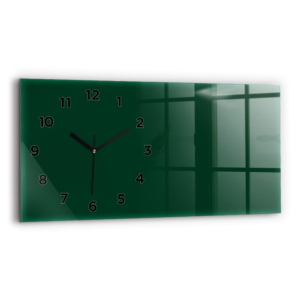 Horloge murale horizontale Couleur vert bouteille