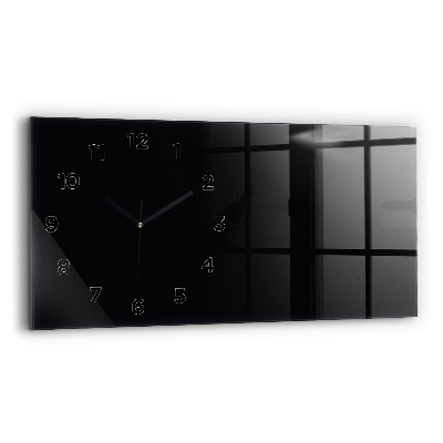 Horloge murale horizontale Couleur noire
