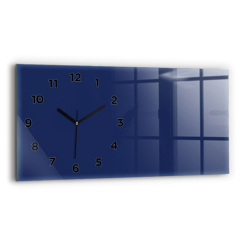 Horloge rectangulaire horizontale Bleu marine