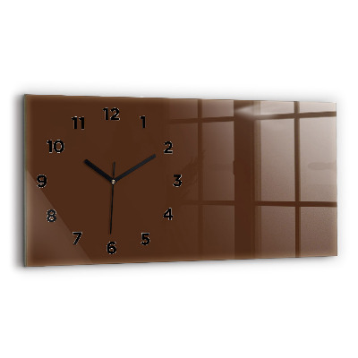 Horloge rectangulaire horizontale Couleur marron