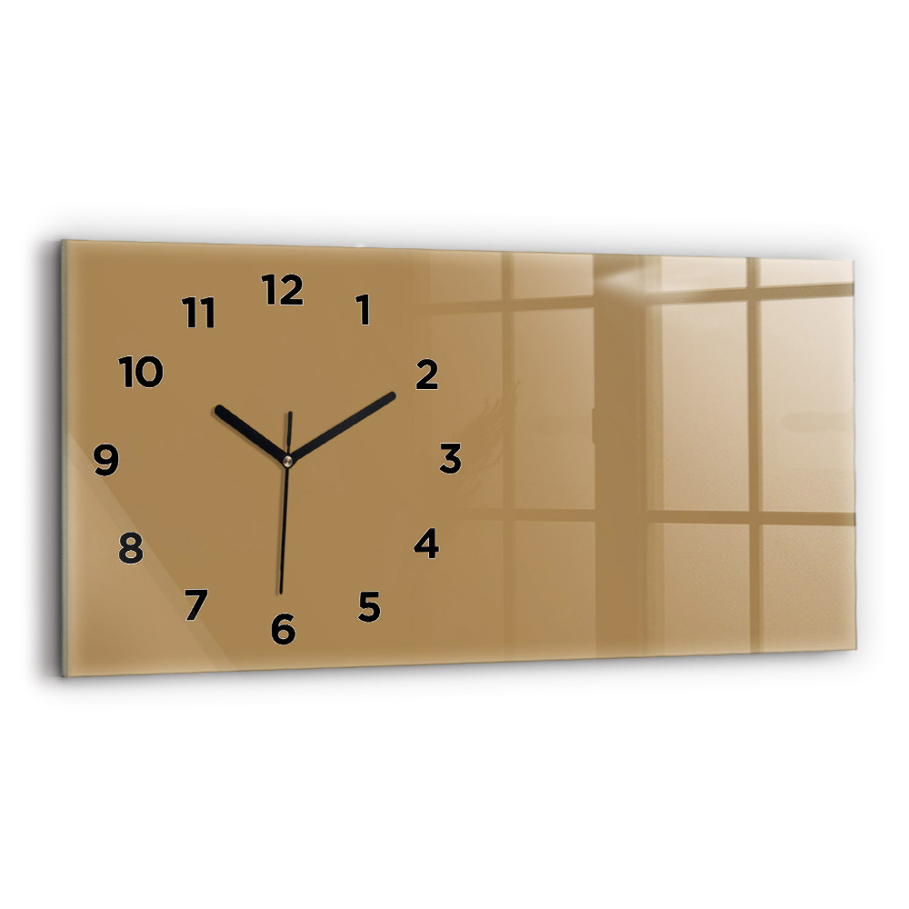 Horloge murale horizontale La couleur beige foncé