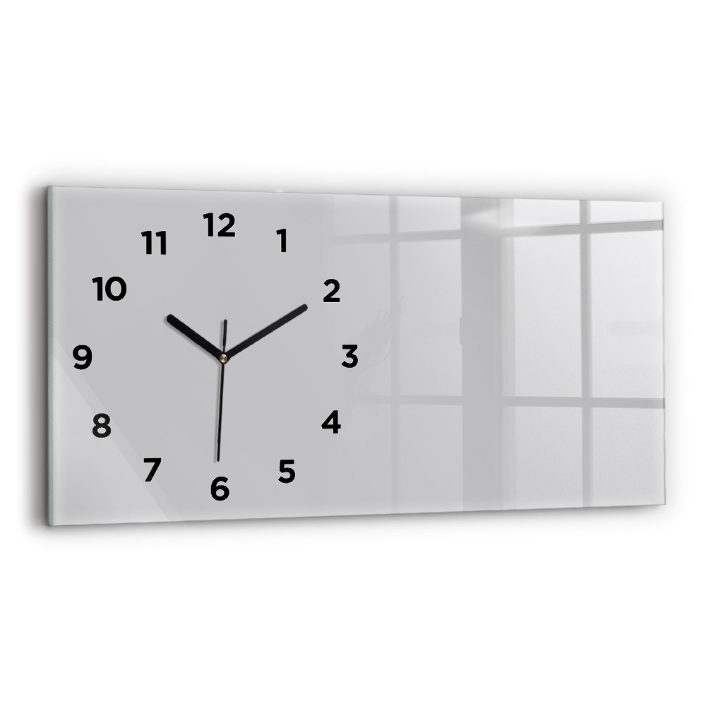 Horloge rectangulaire horizontale Couleur gris clair