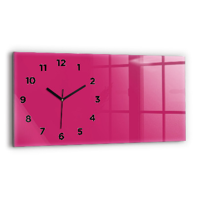 Horloge murale horizontale Couleur rose vif
