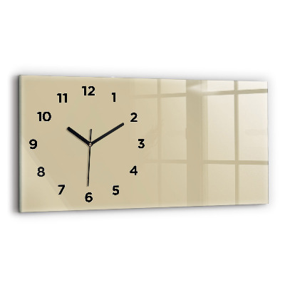 Horloge horizontale en verre Couleur beige