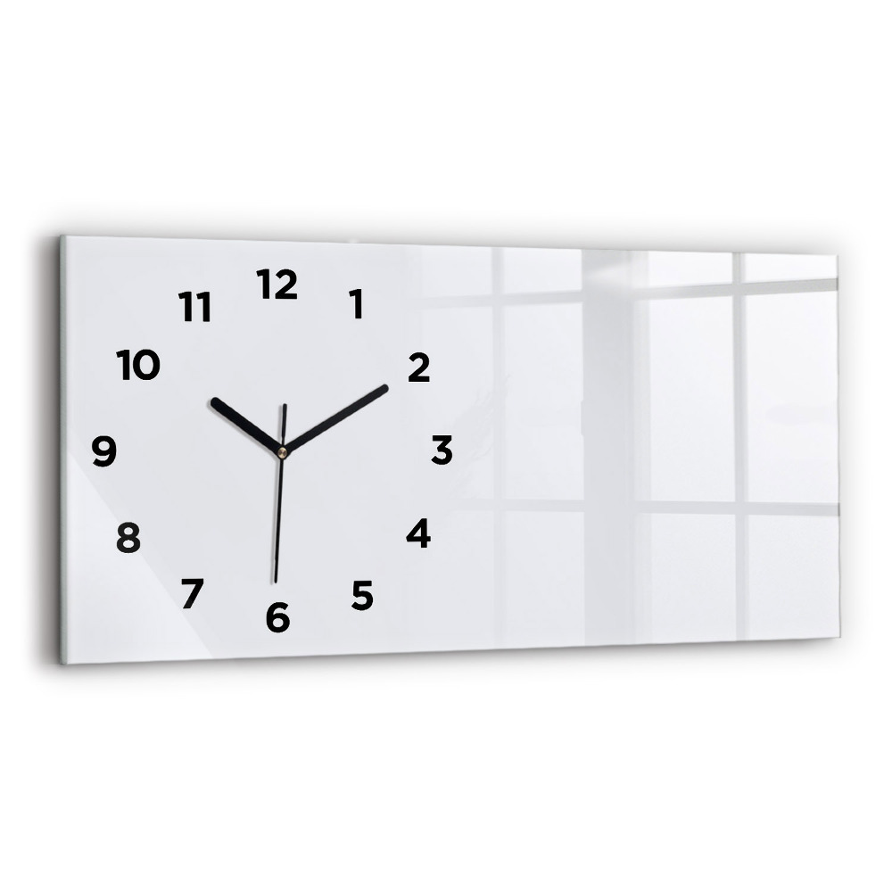 Horloge murale horizontale Coloris blanc foncé