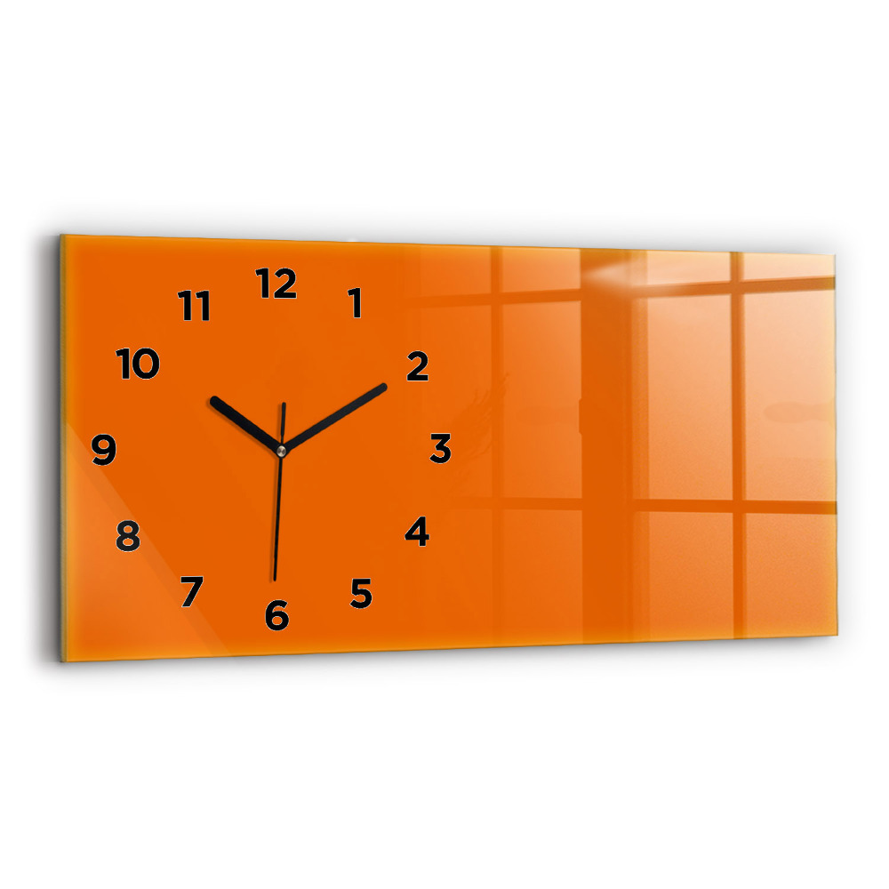 Horloge horizontale en verre Coloris orange