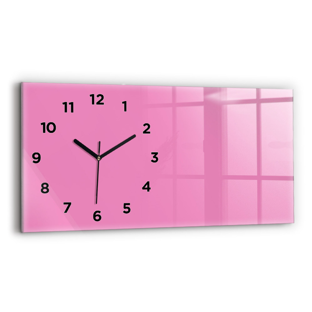 Horloge rectangulaire horizontale Coloris rose