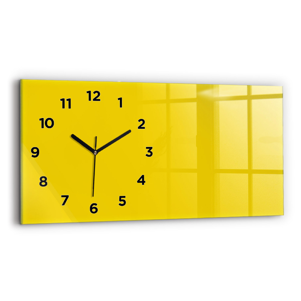 Horloge murale horizontale Coloris jaune clair