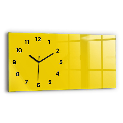 Horloge murale horizontale Coloris jaune clair