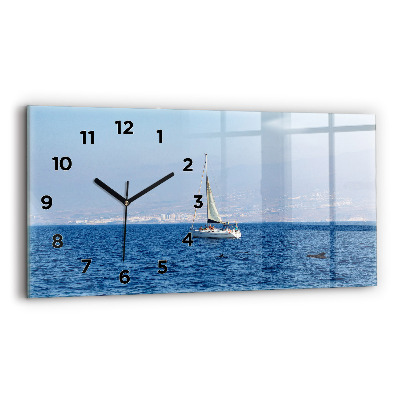 Horloge horizontale en verre Yacht à Tenerife