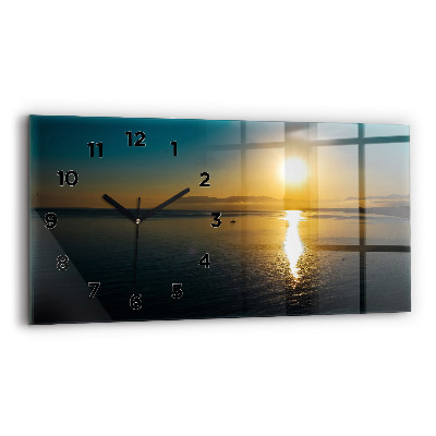Horloge rectangulaire horizontale Paysage au lever du soleil