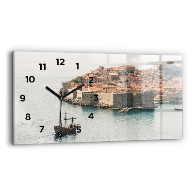 Horloge murale horizontale Voilier à Dubrovnik