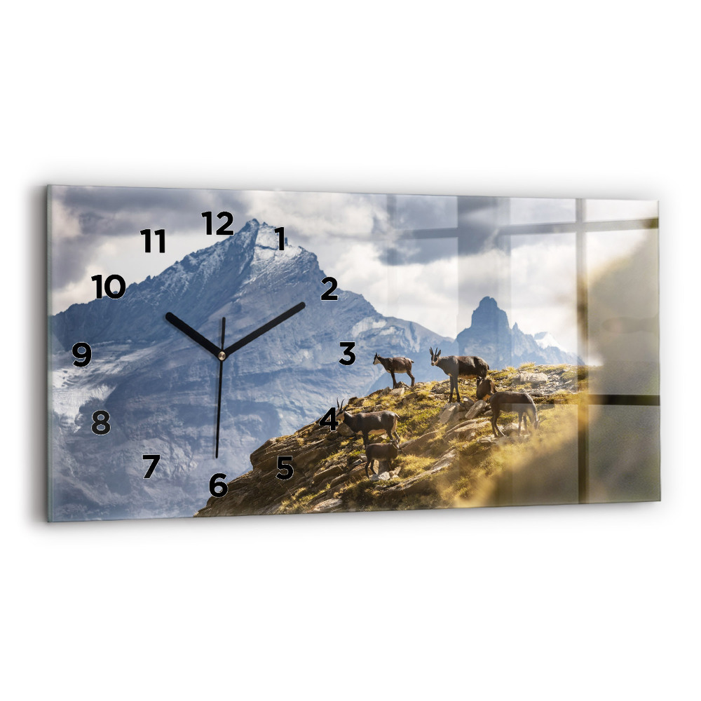 Horloge rectangulaire horizontale Chèvre dans la vallée d'Aoste