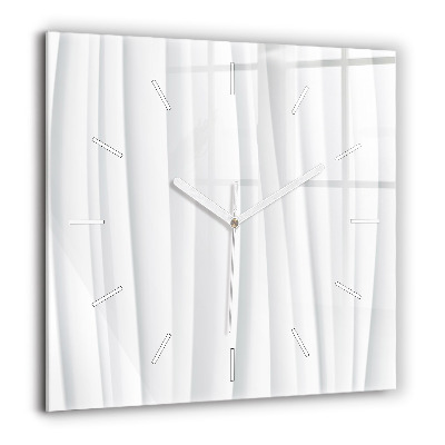 Pendule carrée en verre 60x60 cm Texture de vagues