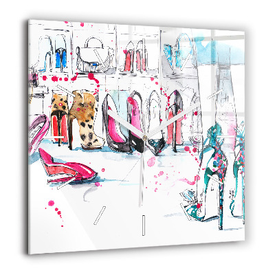 Horloge carrée en verre 60x60 cm Élément de féminité