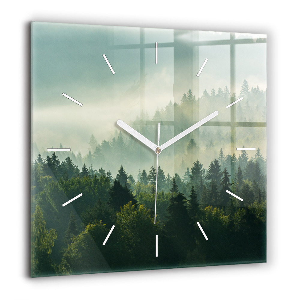 Horloge murale carrée 60x60 cm Enfants au lever du soleil