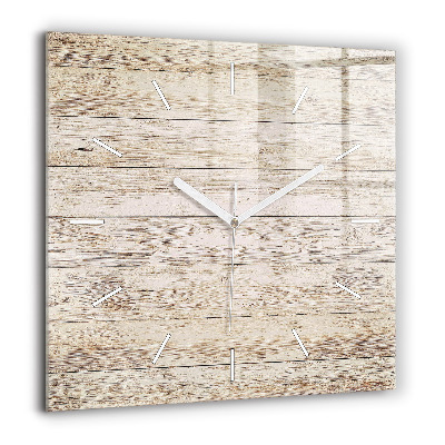 Horloge murale carrée 60x60 cm Panneaux de bois