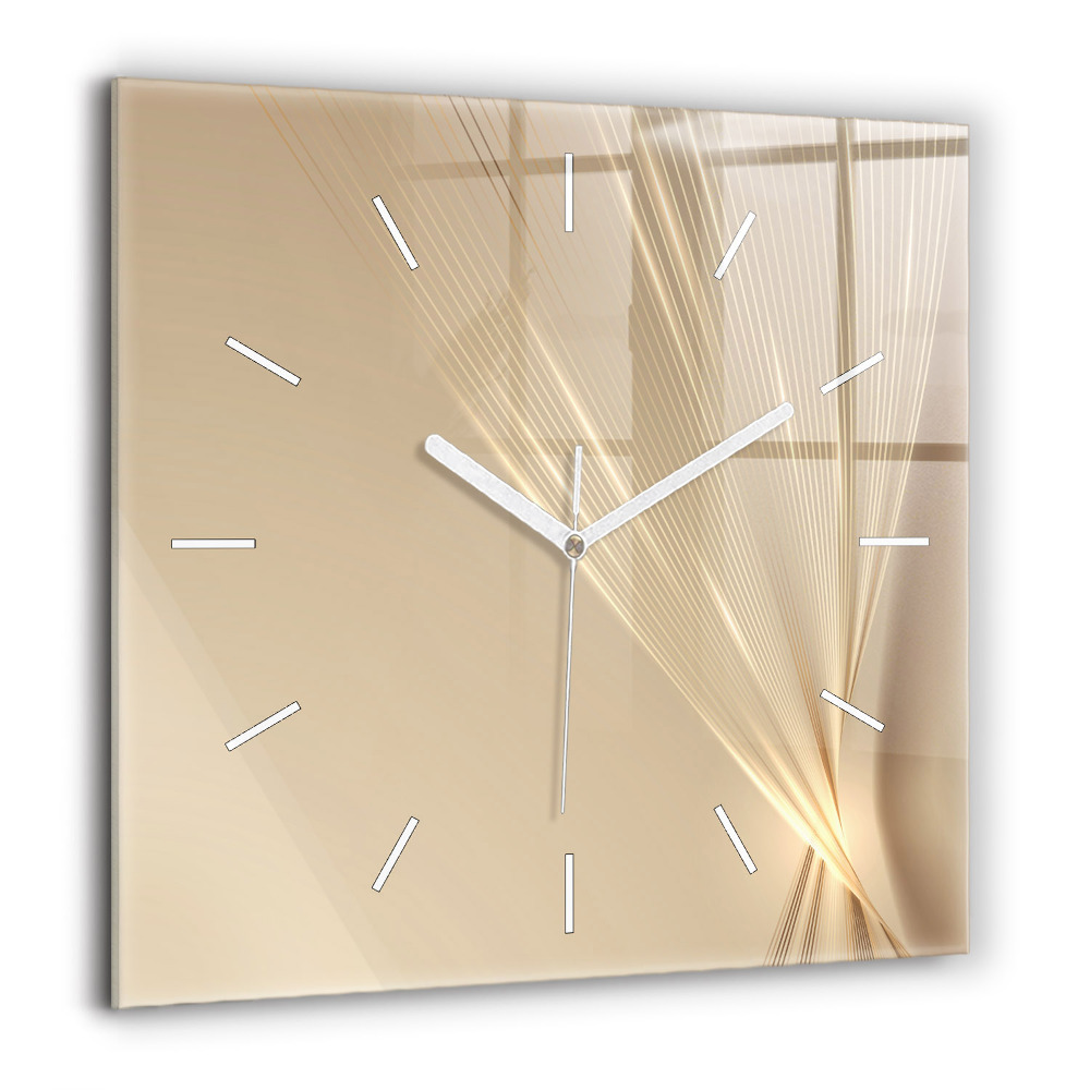 Horloge murale carrée 60x60 cm Lumière abstraite