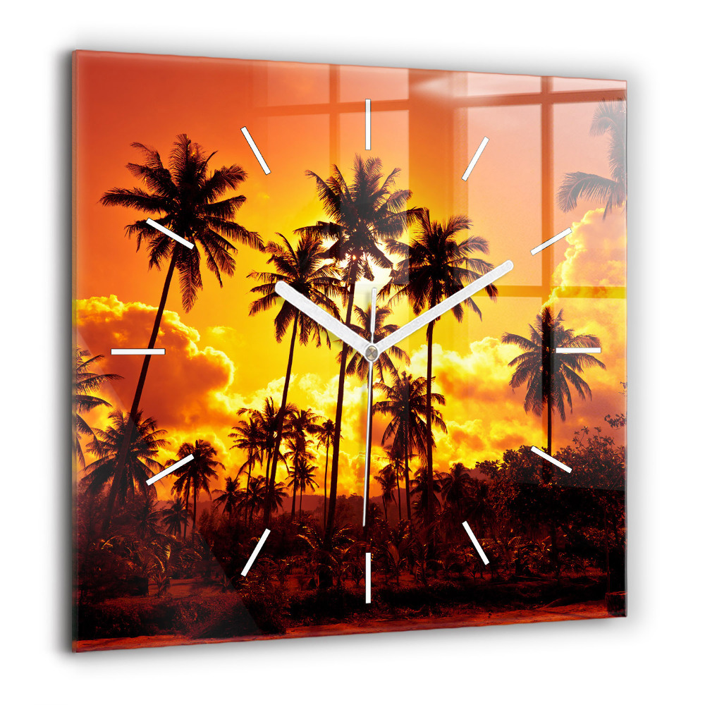 Horloge murale carrée 60x60 cm Thaïlande Plage de Klong Prao