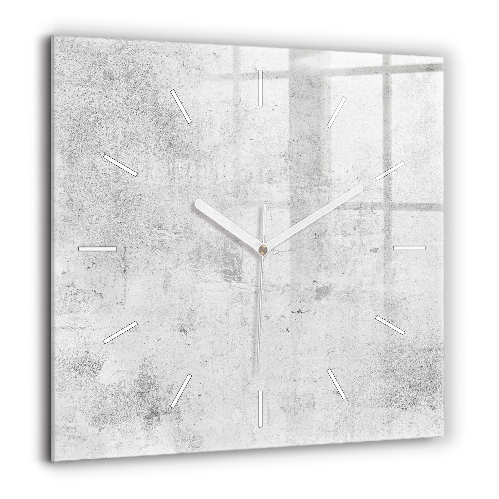 Horloge murale carrée 60x60 cm Mur en béton