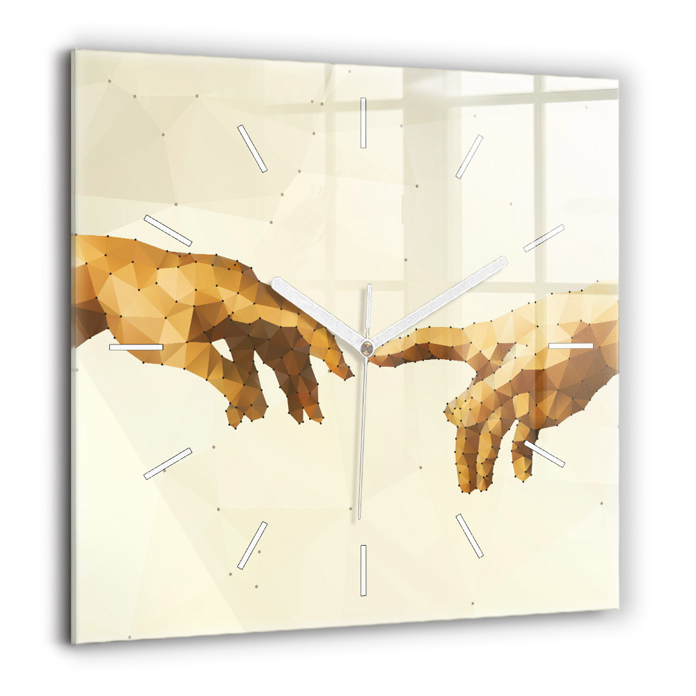 Horloge carrée en verre 60x60 cm Création d'Adam